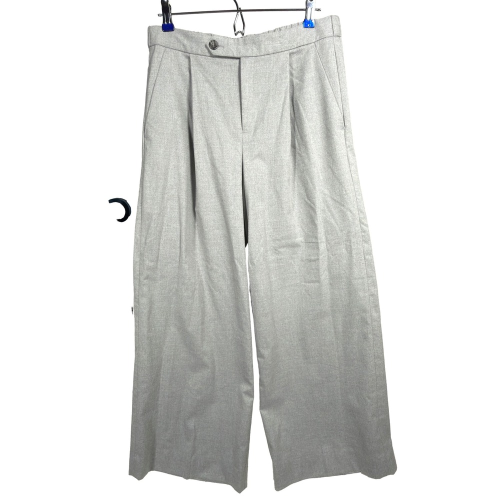 Banana‎ Republic Wide Leg Pants 8 Womens High Rise Pleated Grey 780694-04